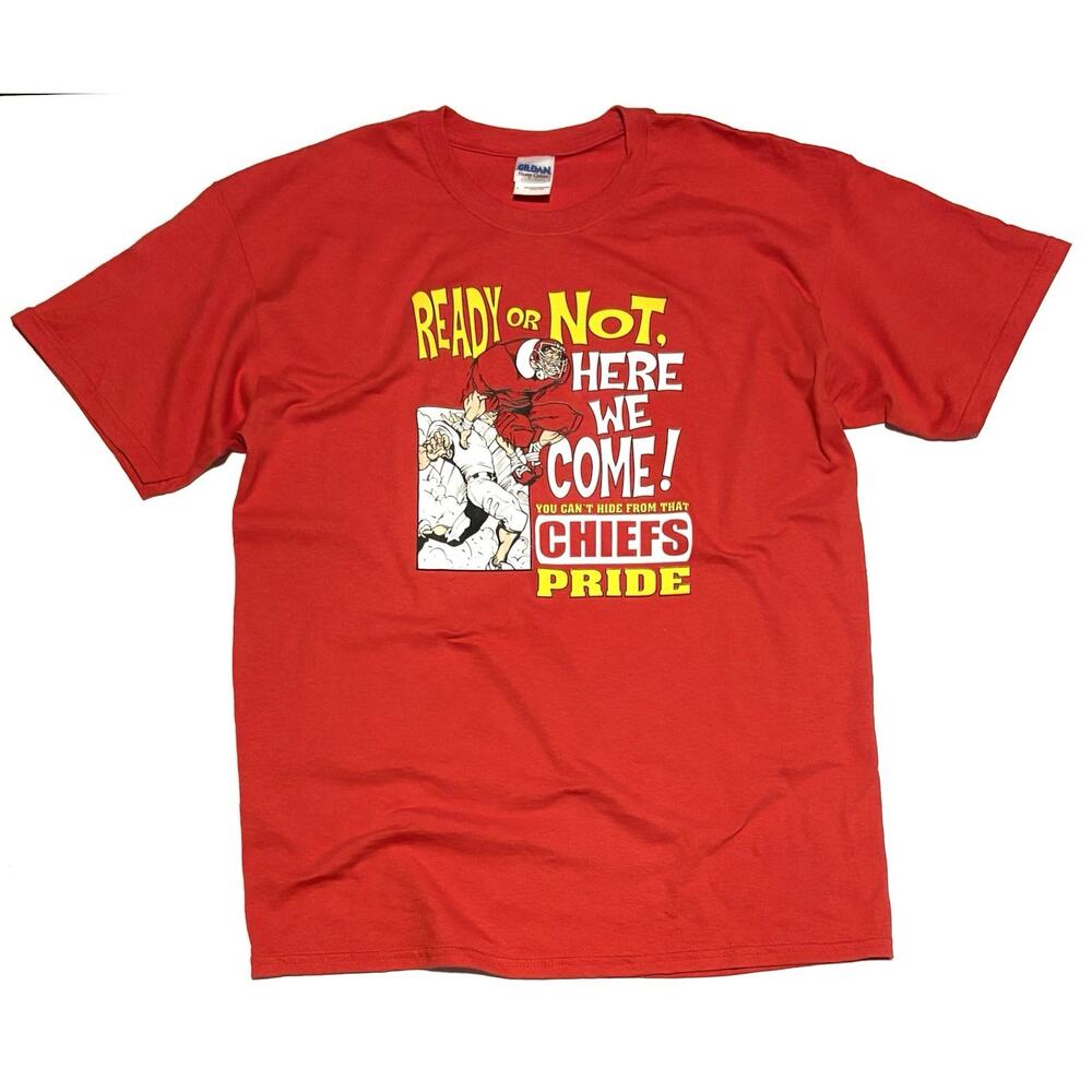 VTG 90s Kansas City Chiefs T-shirt Tee Shirt Mens Sz L Joe Montana? NOS